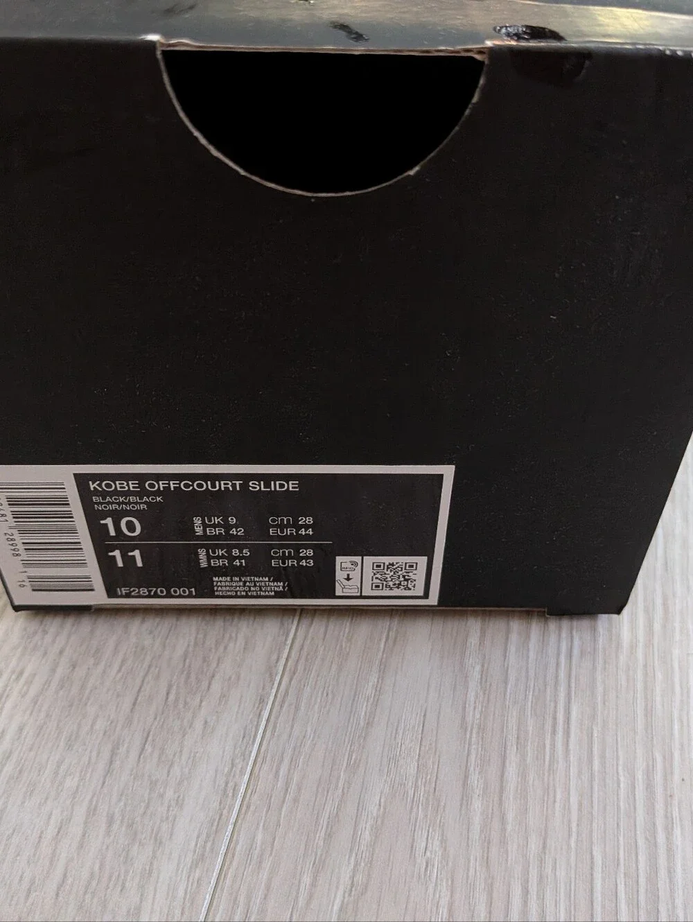 DS Nike Kobe Bryant Mamba triple black Slides Black Snake Skin